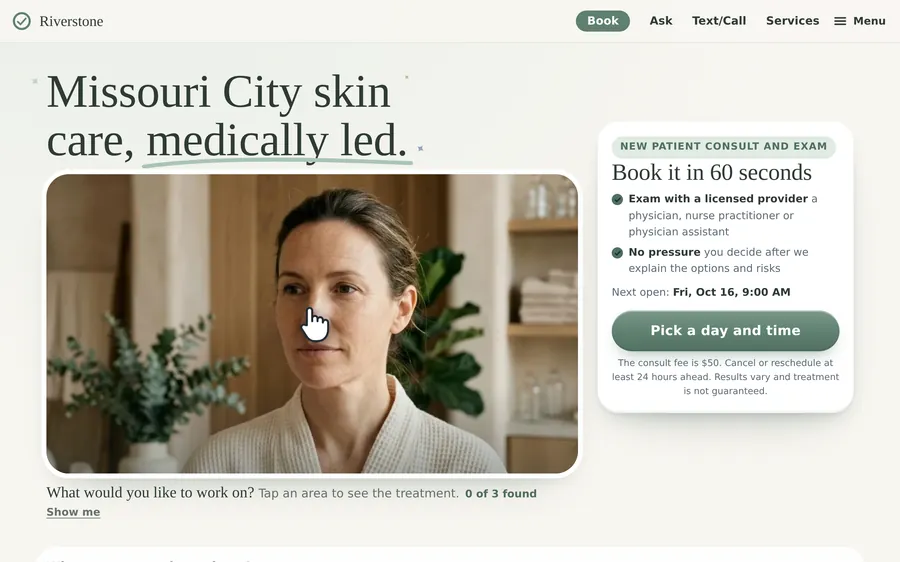 Med spa demo site